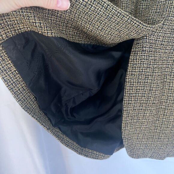 Rena Rowan for Saville Brown Tweed Single Breasted 3 Button Long Blazer Size 10 - Picture 9 of 13